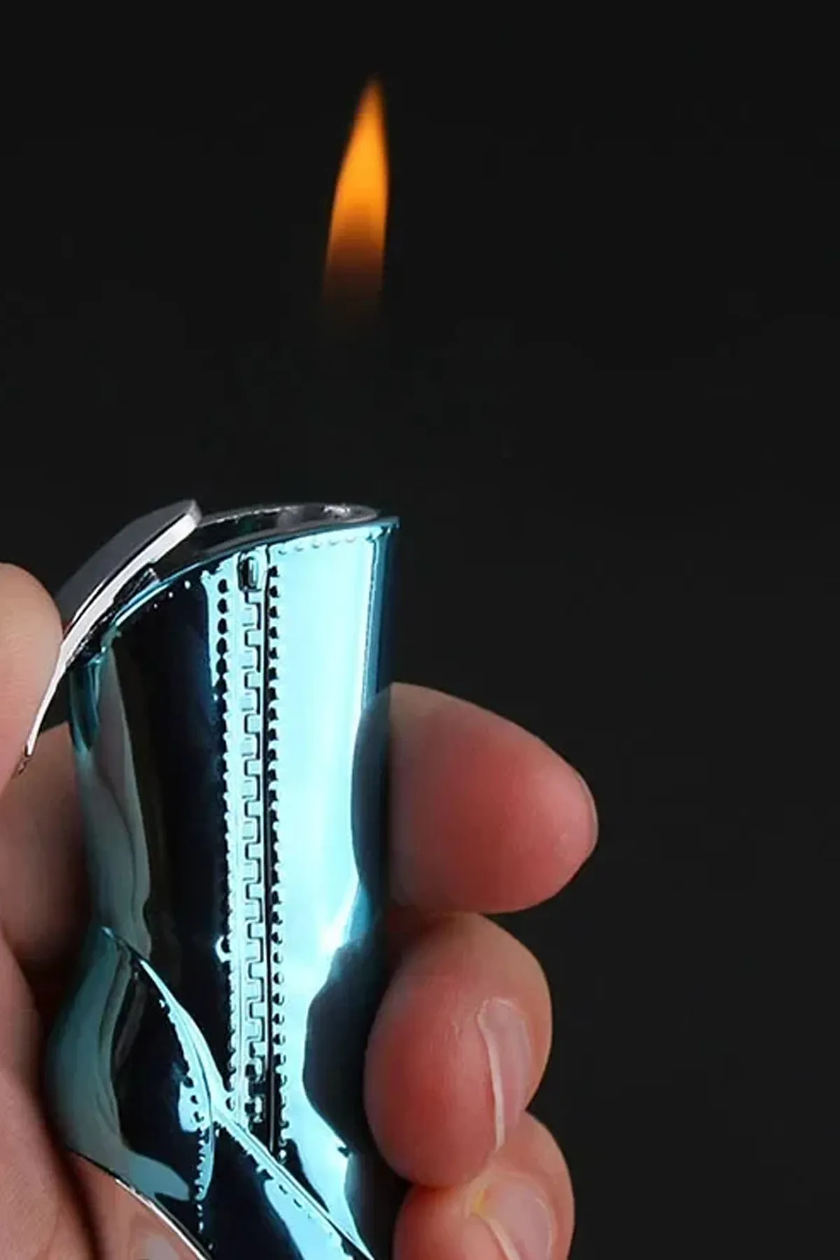 Çizme Görünümlü Gazlı Mavi Çakmak Özel Tasarım - Mavi - Görsel 2