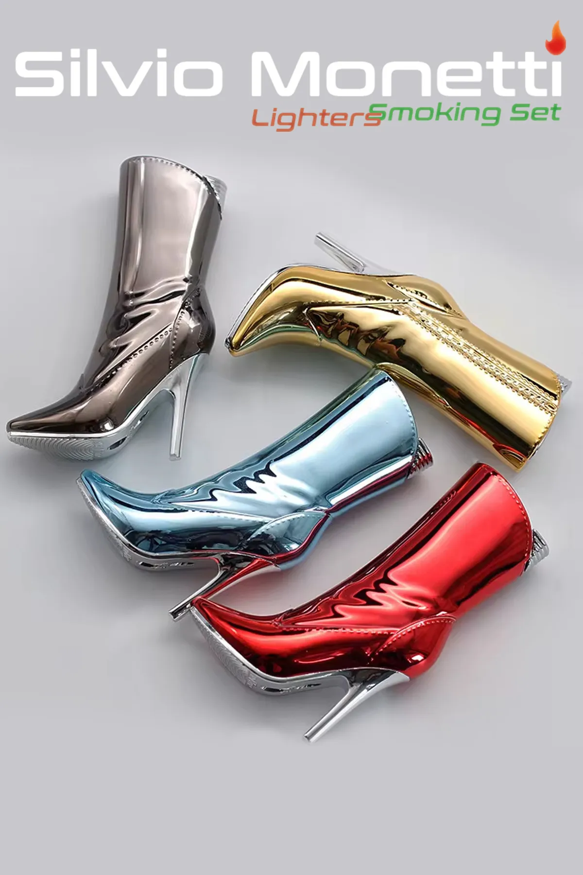 Çizme Görünümlü Gazlı Mavi Çakmak Özel Tasarım - Mavi - Görsel 5