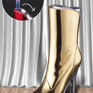 Çizme Görünümlü Gazlı Sarı Çakmak Özel  Tasarım - Bej