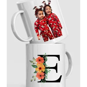 Alternative view of Kişiye  Özel Harf Ve Fotoğraf Baskılı Porselen Kupa Bardak (KENDİN TASARLA)(KARNE  HEDİYESİ) - Beyaz