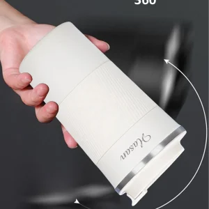 Alternative view of Kişiye Özel Isim Baskılı 500  Ml Çift Katmanlı 304 Paslanmaz Çelik Termos Mug - Beyaz