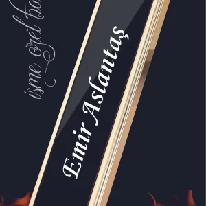 Kişiye Özel Isim Baskılı Çakmak Şarjlı Usb Li Siyah Elektronik  Çakmak - Siyah