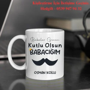 Alternative view of Kişiye Özel Tasarlanabilir  Babalar Günü Hediyesi Porselen Kupa Bardak