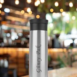 Alternative view of Kişiye Özel Termos Filtreli 500 ml Çift Katmanlı 304 Çelik Botox  Içecekler Sıcak Kahve Çay - Gümüş