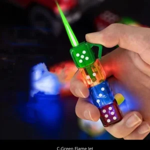 Alternative view of Özel Tasarım Işıklı Zar Şeklinde Gazlı  Jet Çakmak Süper Yeni Ürün